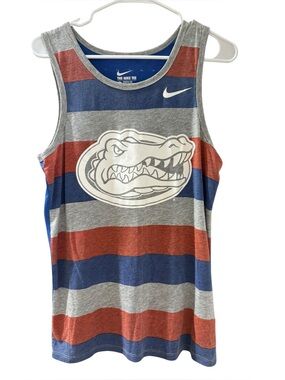 The Nike Tee Men's Multicolor Striped Athletic Cut Tank Top Florida Size Small